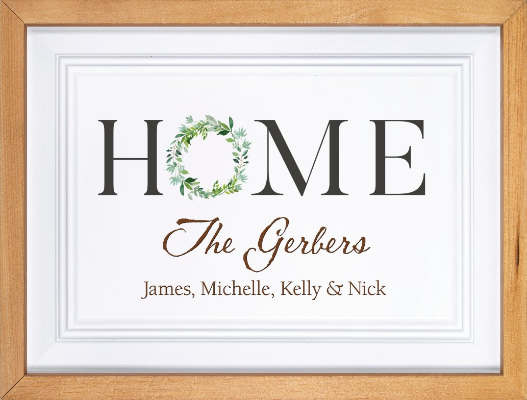 Personalized Home Framed Sign