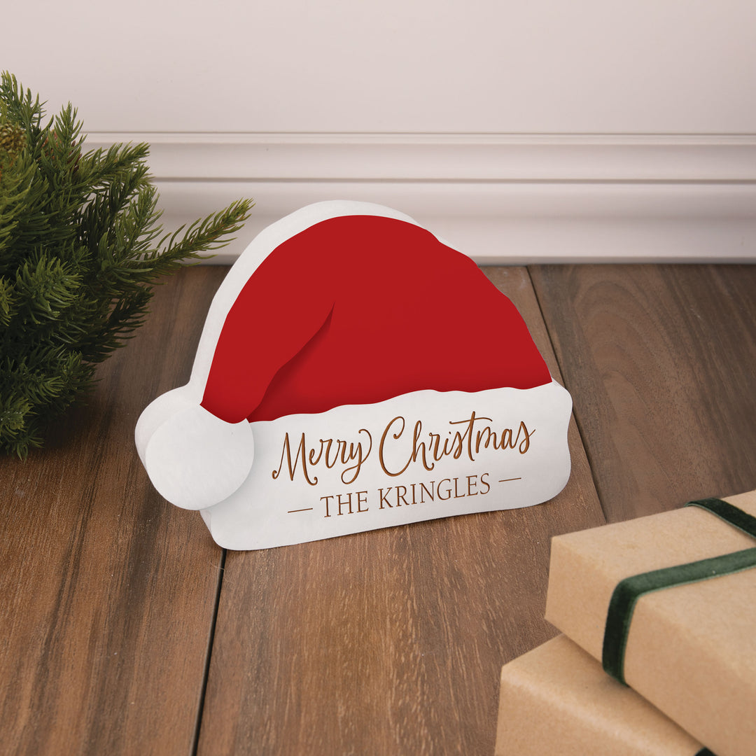 Personalized Santa Hat Sign