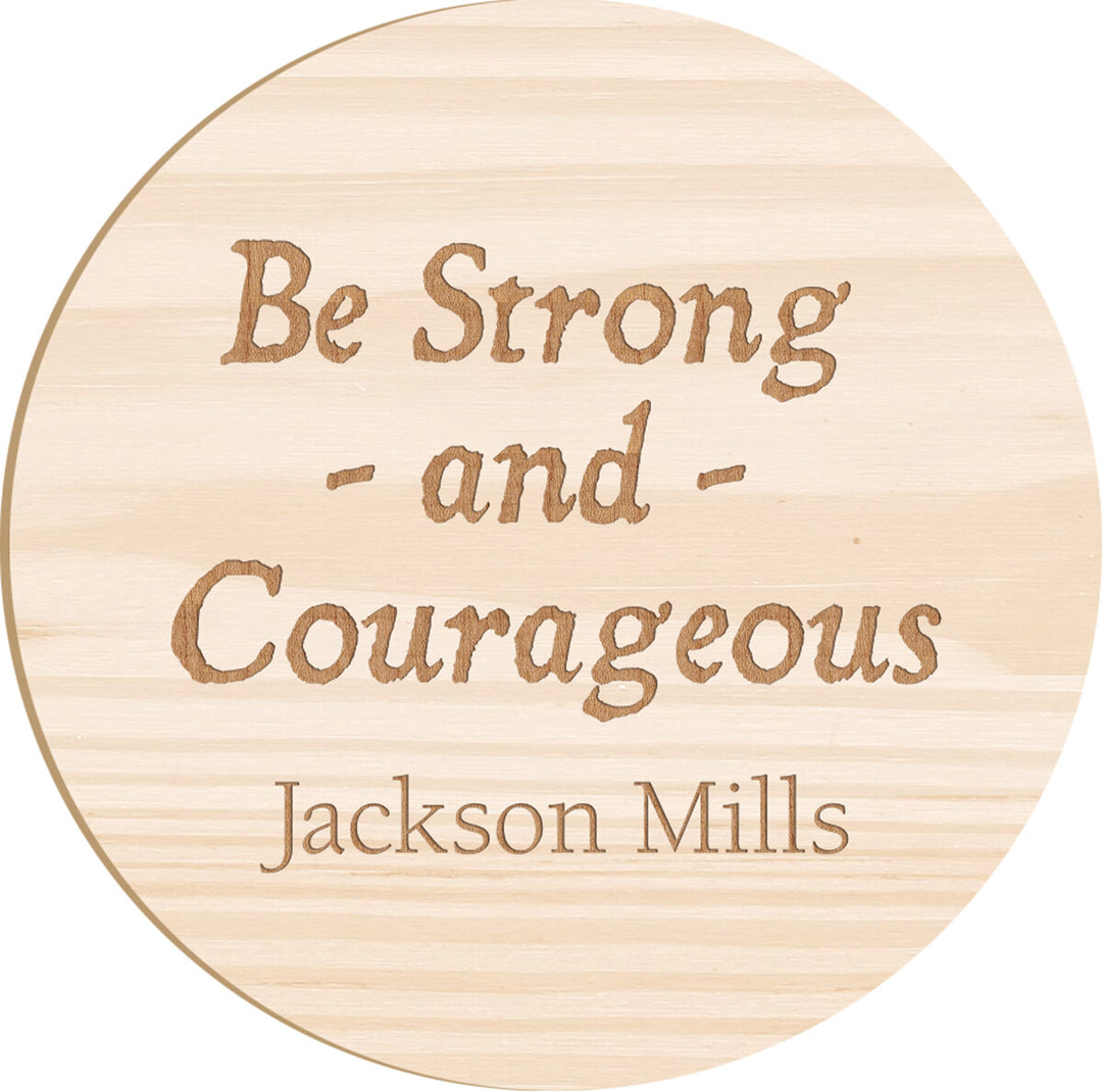 **Personalized Circle Wooden Sticker